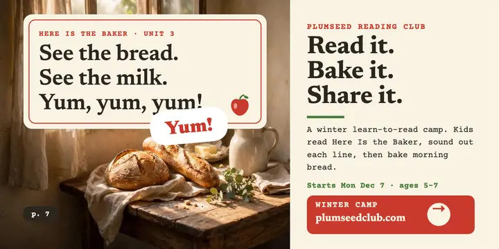 Plumseed bakery reading camp post template