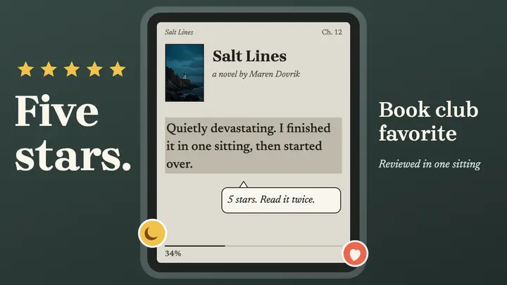 Salt Lines e-reader highlight review thumbnail template