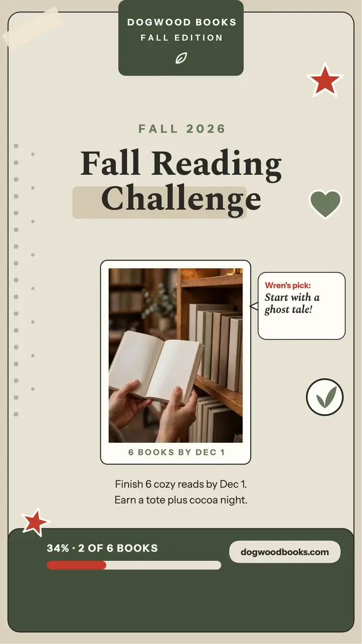 Dogwood Books fall reading challenge story: reading challenge story template
