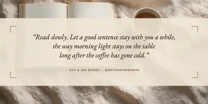 Slow reading quote template