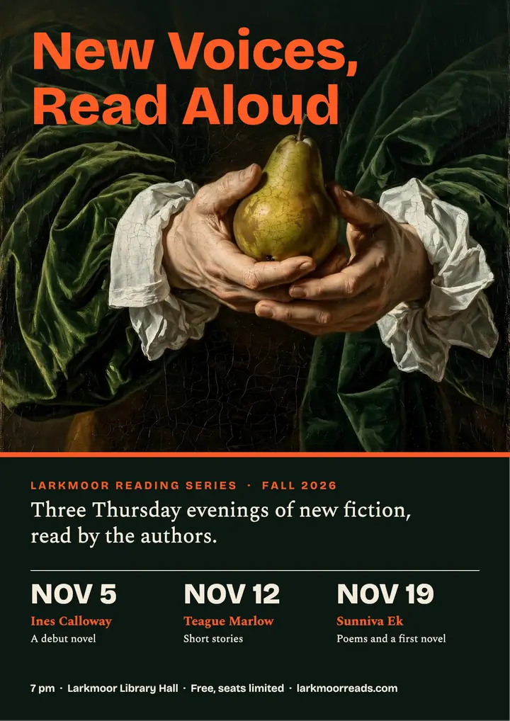 Larkmoor fall reading series flyer template
