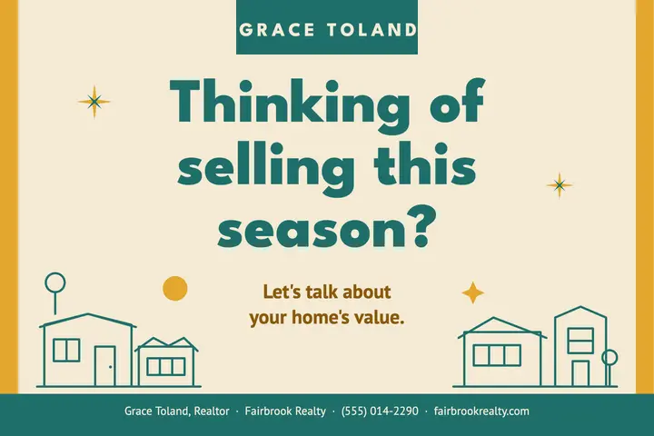 Realtor home value postcard template