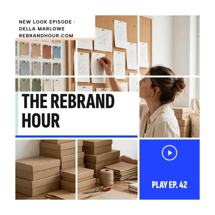The Rebrand Hour new look podcast cover template