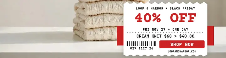 Loop and Harbor Black Friday receipt billboard template