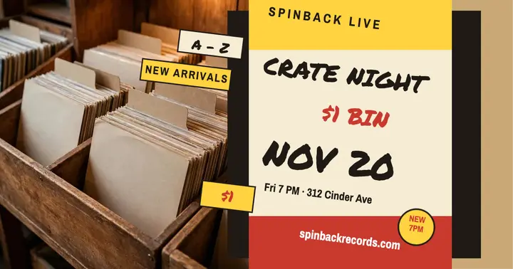 Spinback gig night crate post template