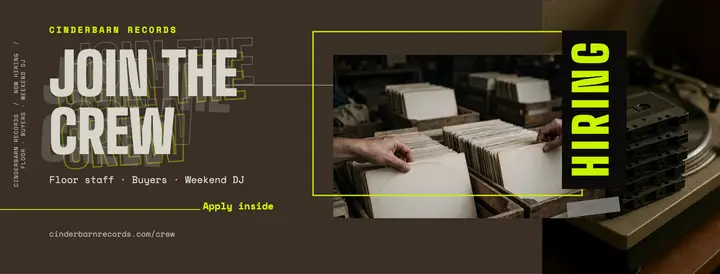 Cinderbarn Records hiring grunge cover template