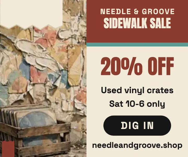 Needle and Groove sidewalk sale ad template
