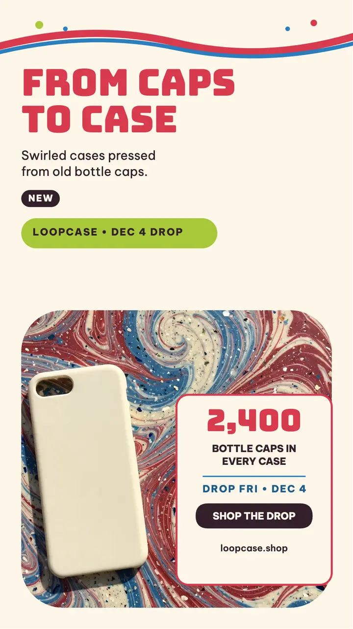 Loopcase recycled case launch story template