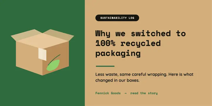 Recycled packaging switch template