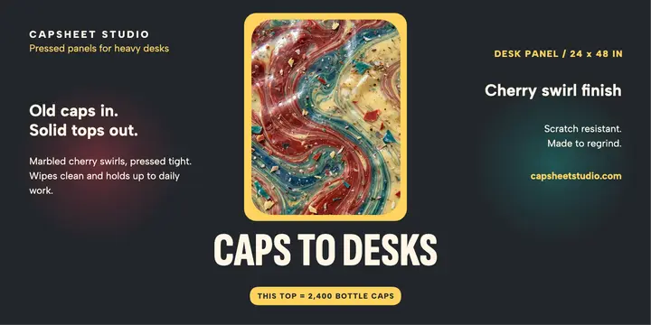 Capsheet Studio recycled panel launch post template