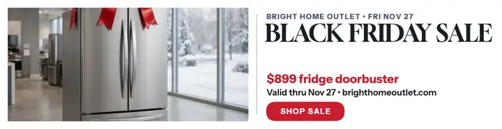 Bright Home Outlet Black Friday fridge billboard template