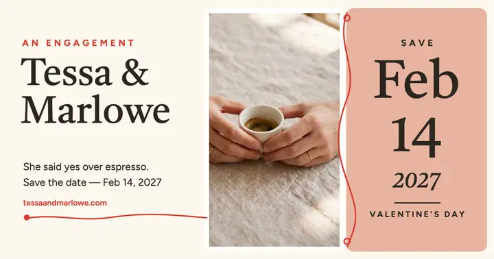 Tessa and Marlowe engagement thread post: engagement announcement post template