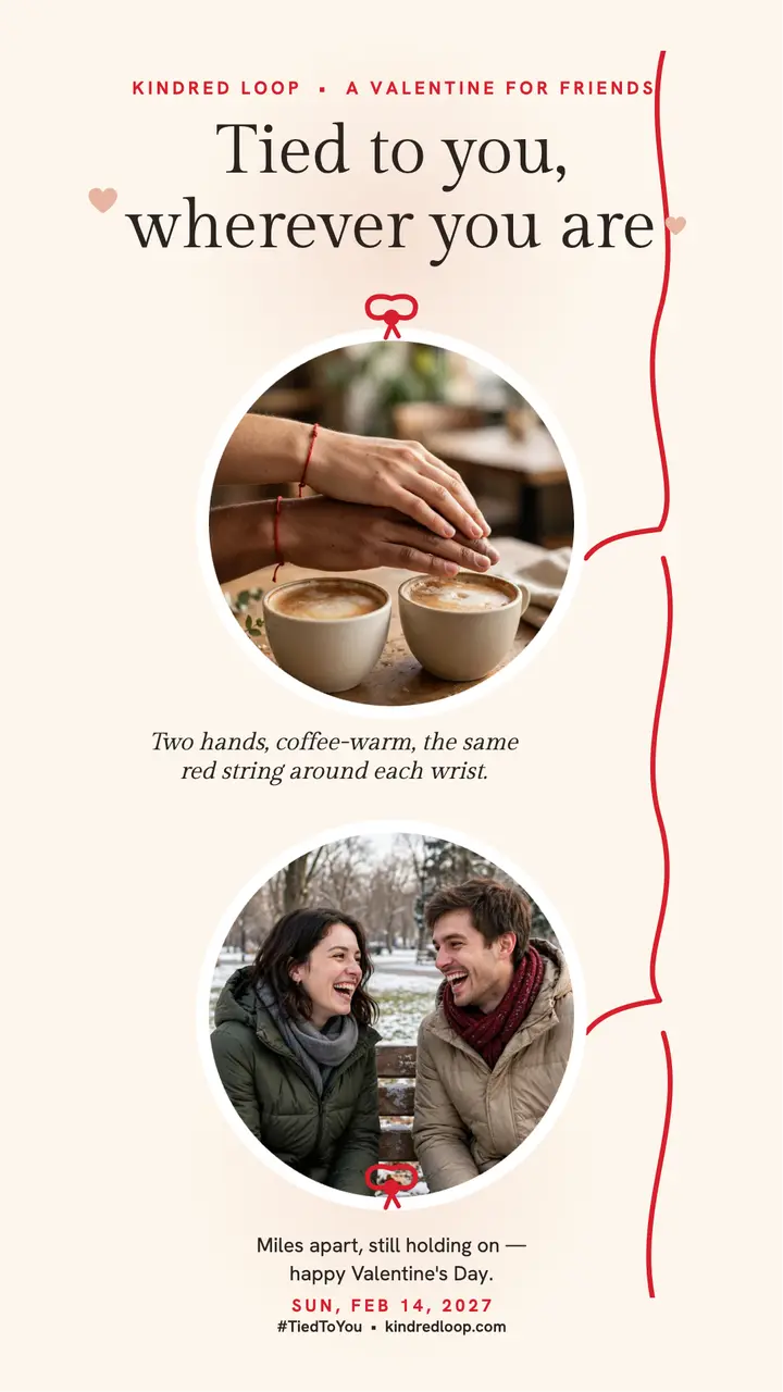 Kindred Loop tied friendship Valentine story template