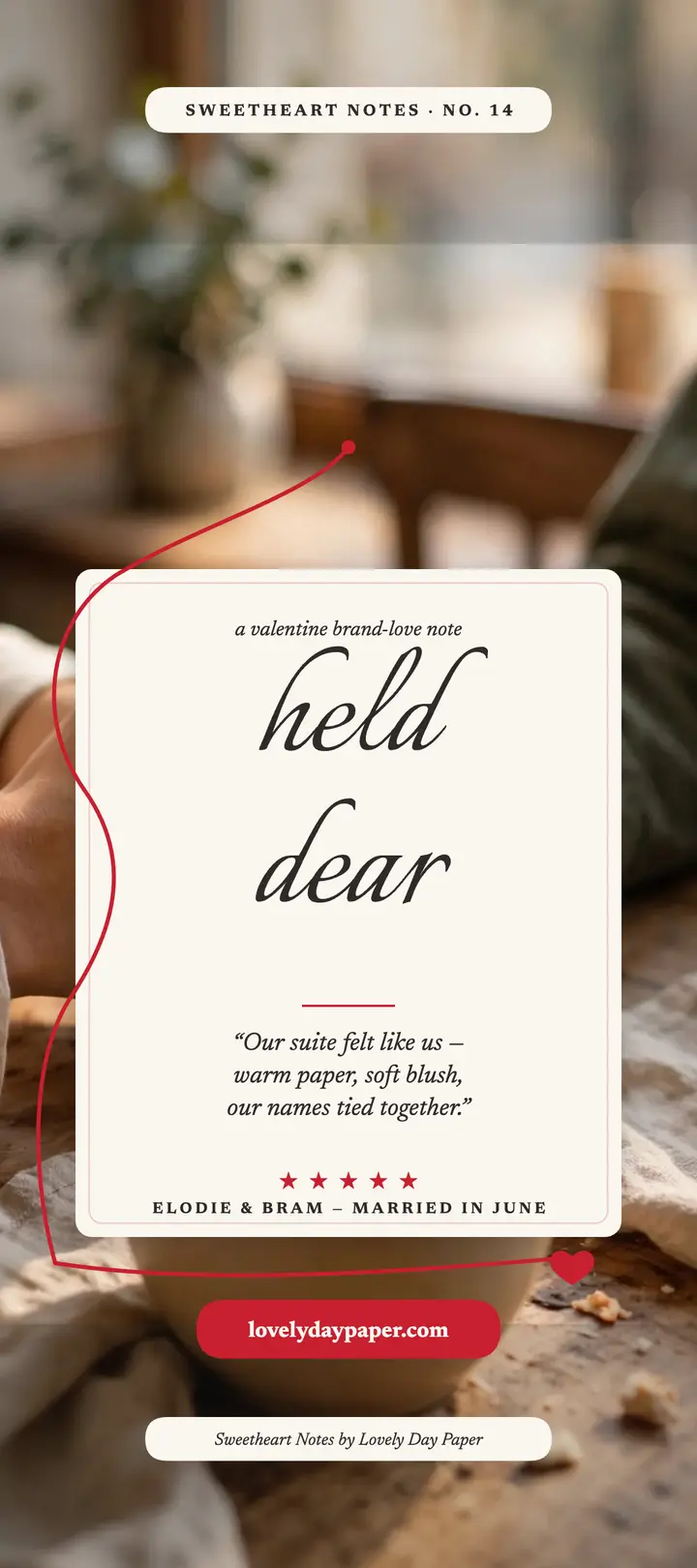 Sweetheart brand-love rack card template