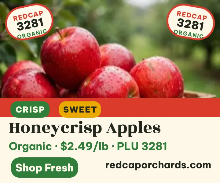 Redcap Orchards Honeycrisp apple ad template
