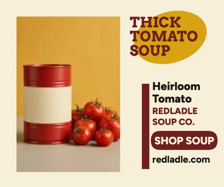 Redladle Heirloom Tomato soup ad template