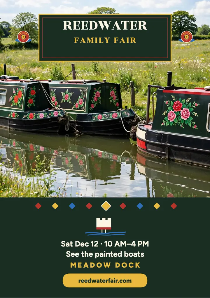 Reedwater Family Fair canal flyer template