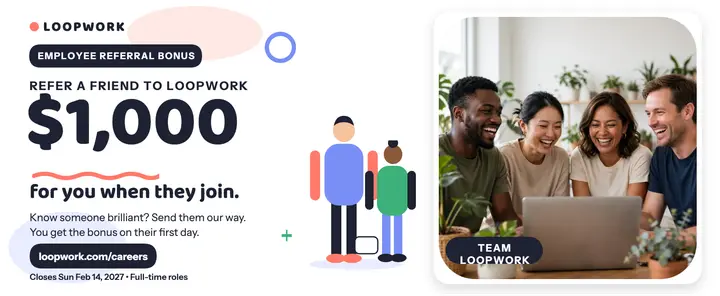 Loopwork referral bonus voucher, memphis team template