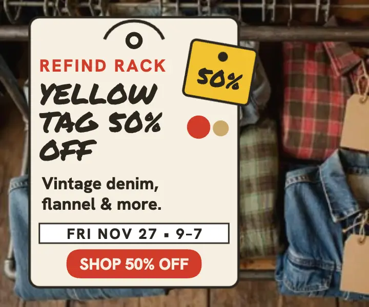 Refind Rack Black Friday vintage sale ad template