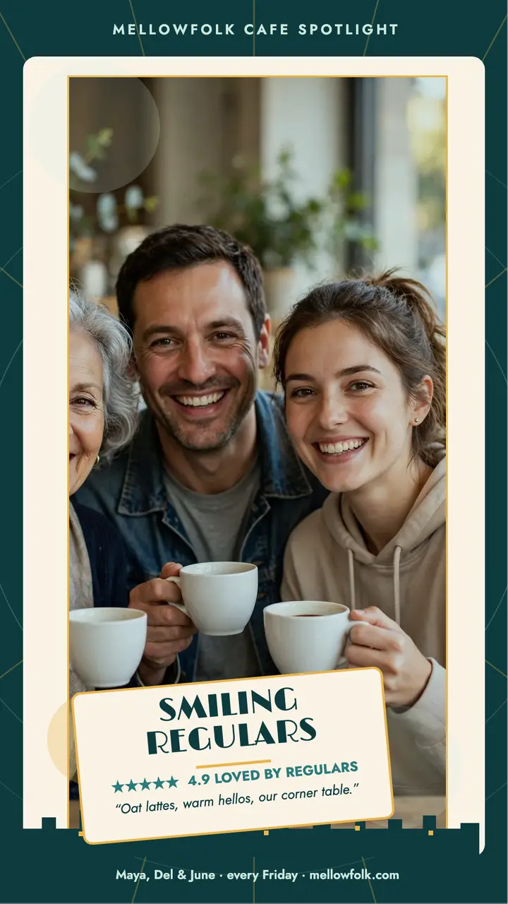 Mellowfolk regulars mural spotlight story template