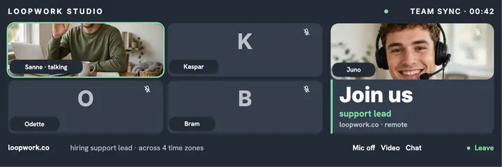 Loopwork Studio remote sync grid header template