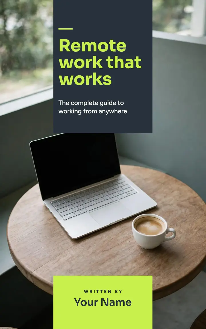 Remote work guide ebook cover template