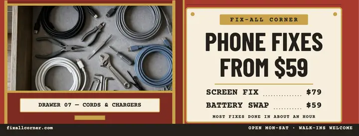 Fix-All Corner repair price board cover template