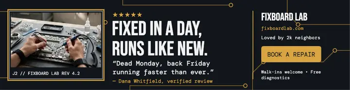 Fixboard Lab 5-star review billboard template