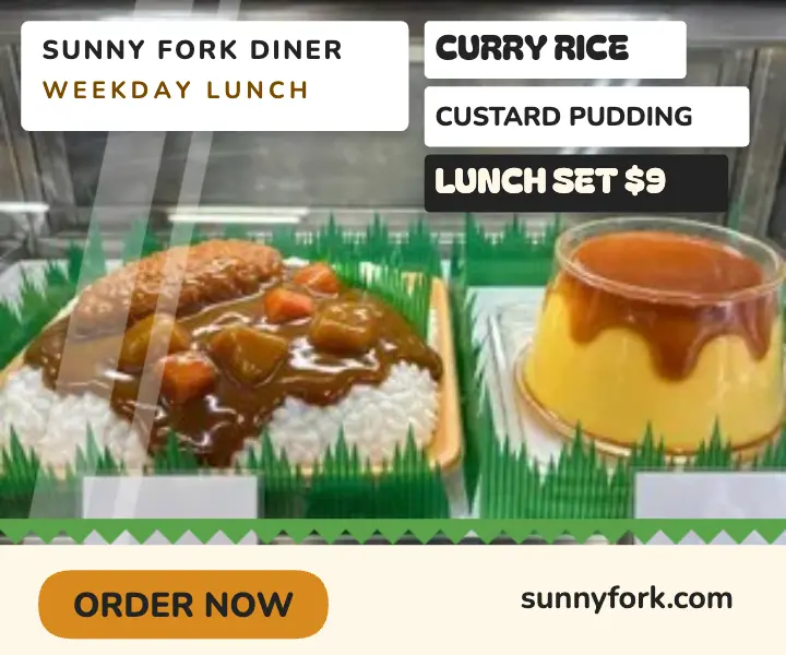 Sunny Fork replica curry lunch ad template