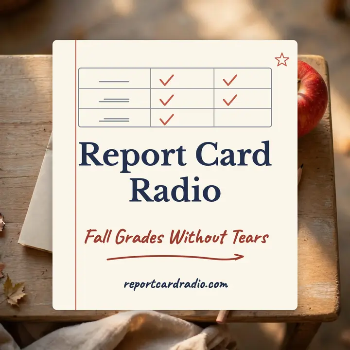 Report Card Radio podcast cover template