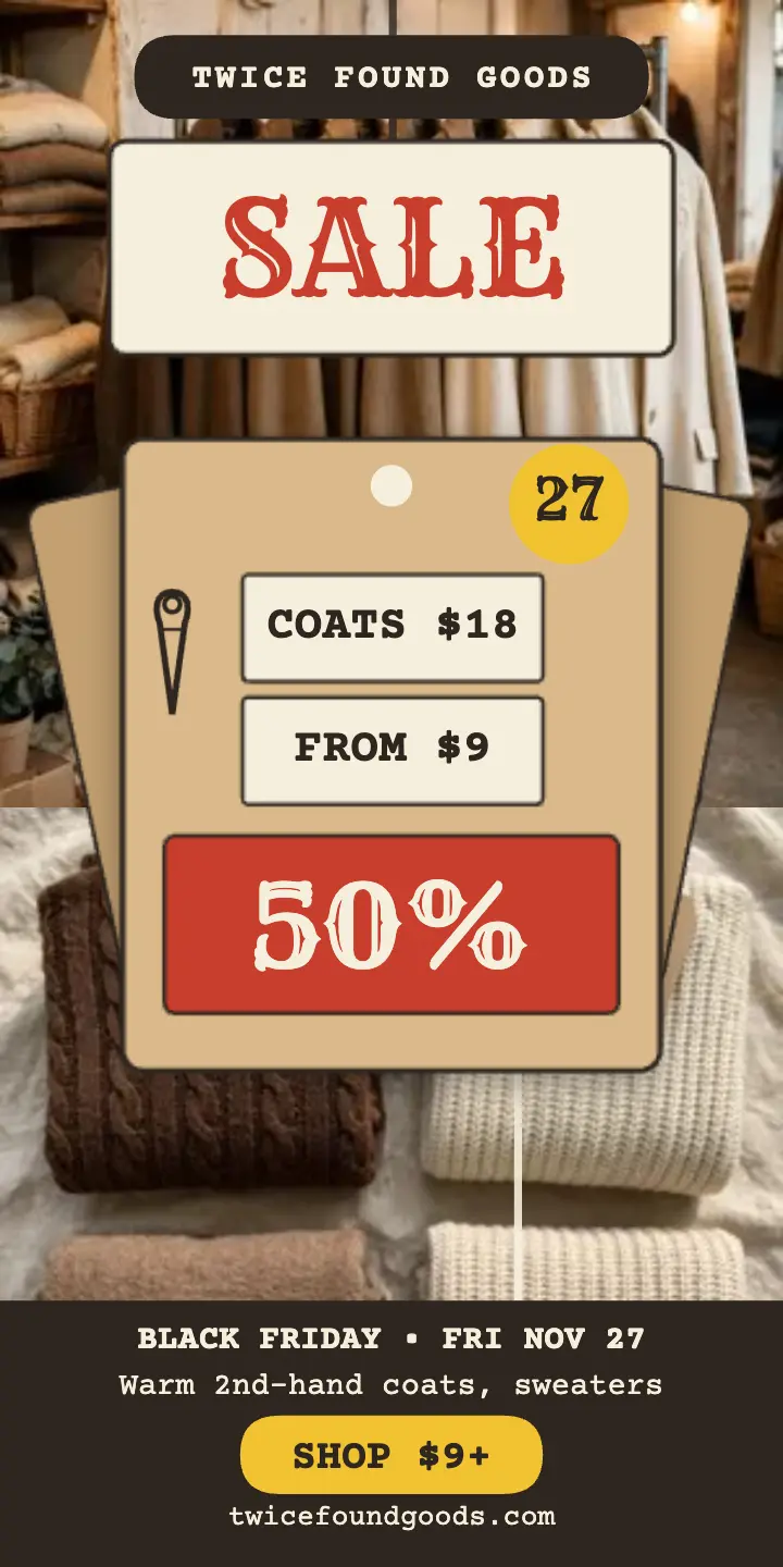 Twice Found Black Friday half page ad template