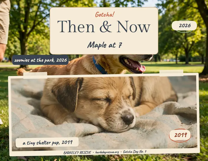 Maple gotcha day then and now flyer: gotcha day flyer template