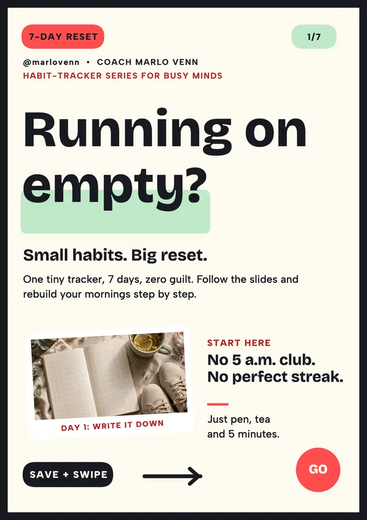 7-Day Reset carousel slide 1 template