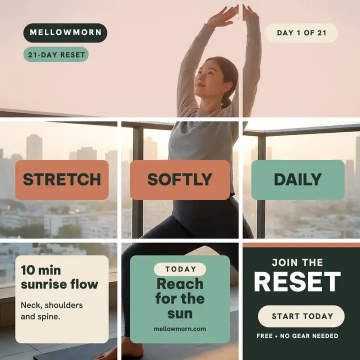Mellowmorn 21-day reset grid: reset grid post template
