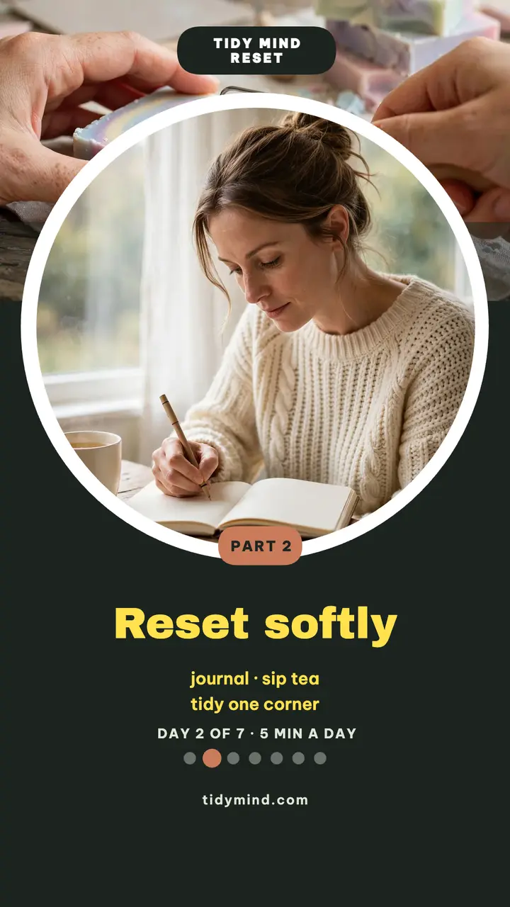 Tidy Mind Reset 7-day story template