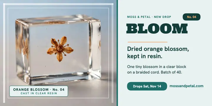 Moss and Petal resin blossom drop post template
