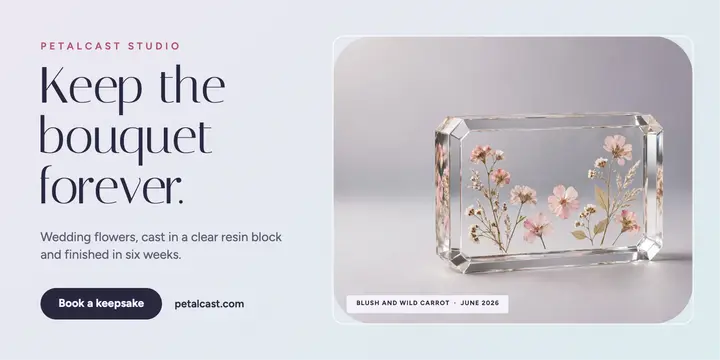 Petalcast resin bouquet keepsake post: wedding keepsake x post template