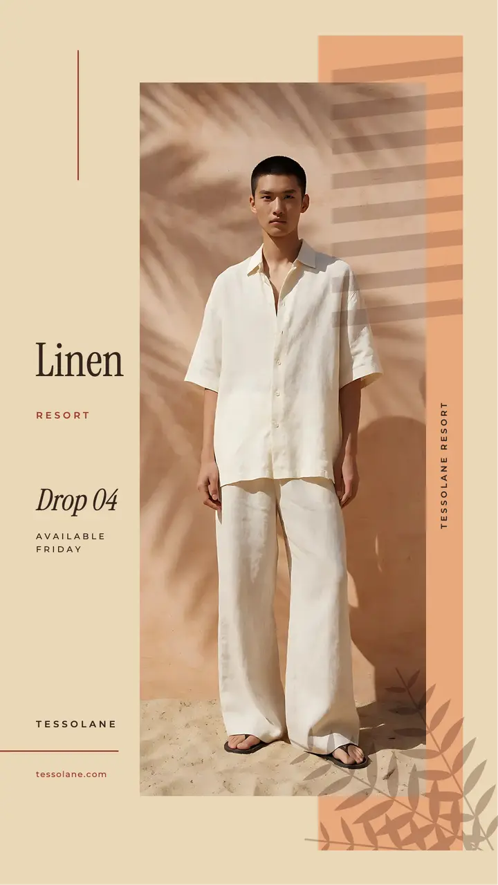 Tessolane resort linen drop story template