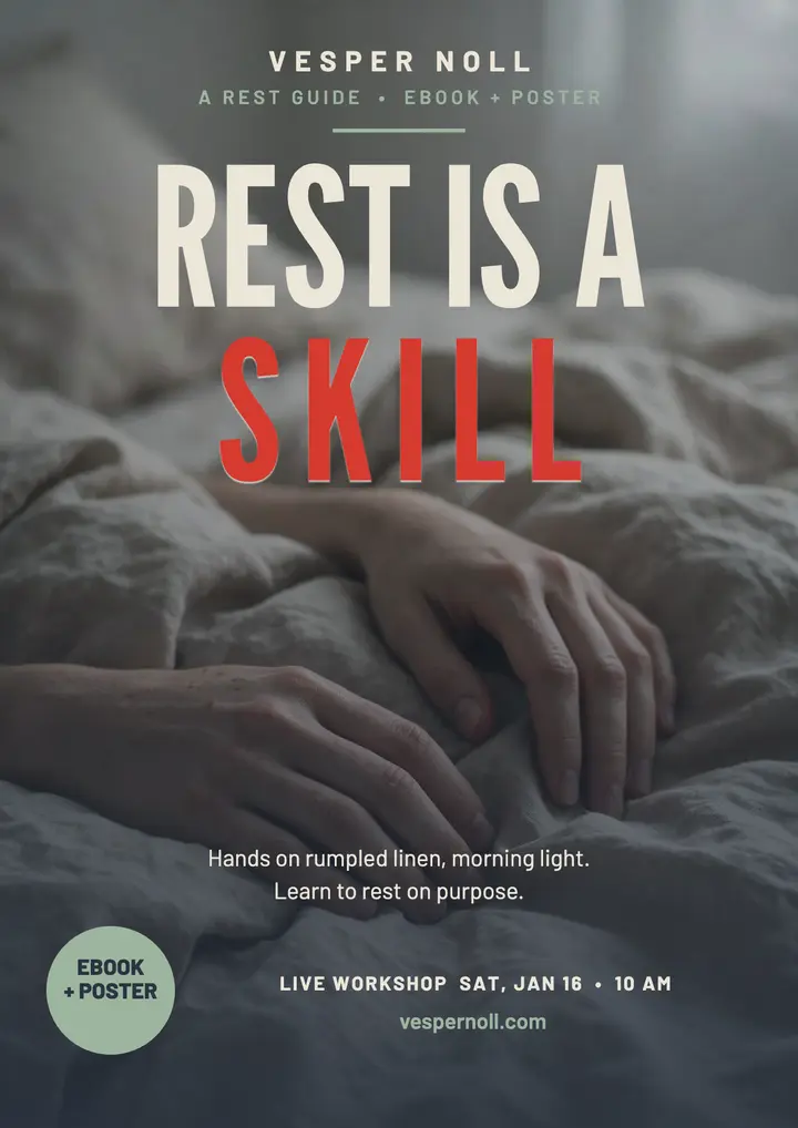 Rest Is a Skill book guide flyer template