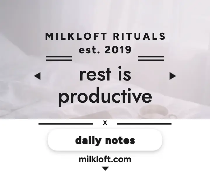 Rest is productive affirmation ad template