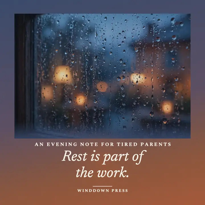 Rest is work evening quote post template