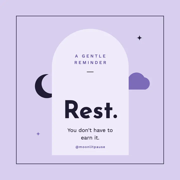Rest. lavender quote post template