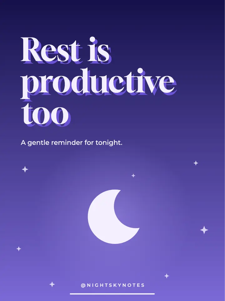 Rest is productive too quote template