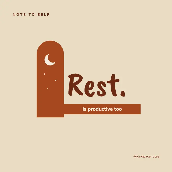 Rest Is Productive Too quote template
