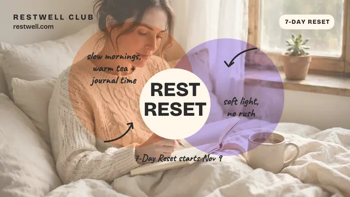 Restwell Club reset Venn thumbnail template