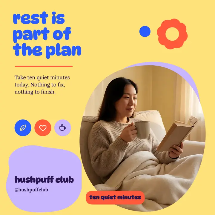Rest is part of the plan self-care post: self-care post template