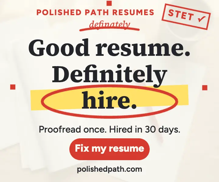 Polished Path resume proof hiring ad template