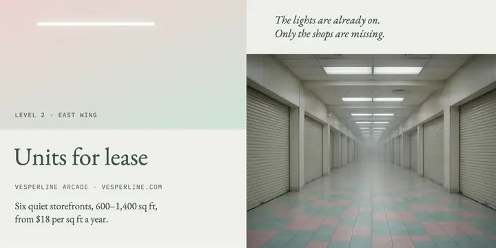 Vesperline Arcade units for lease post template