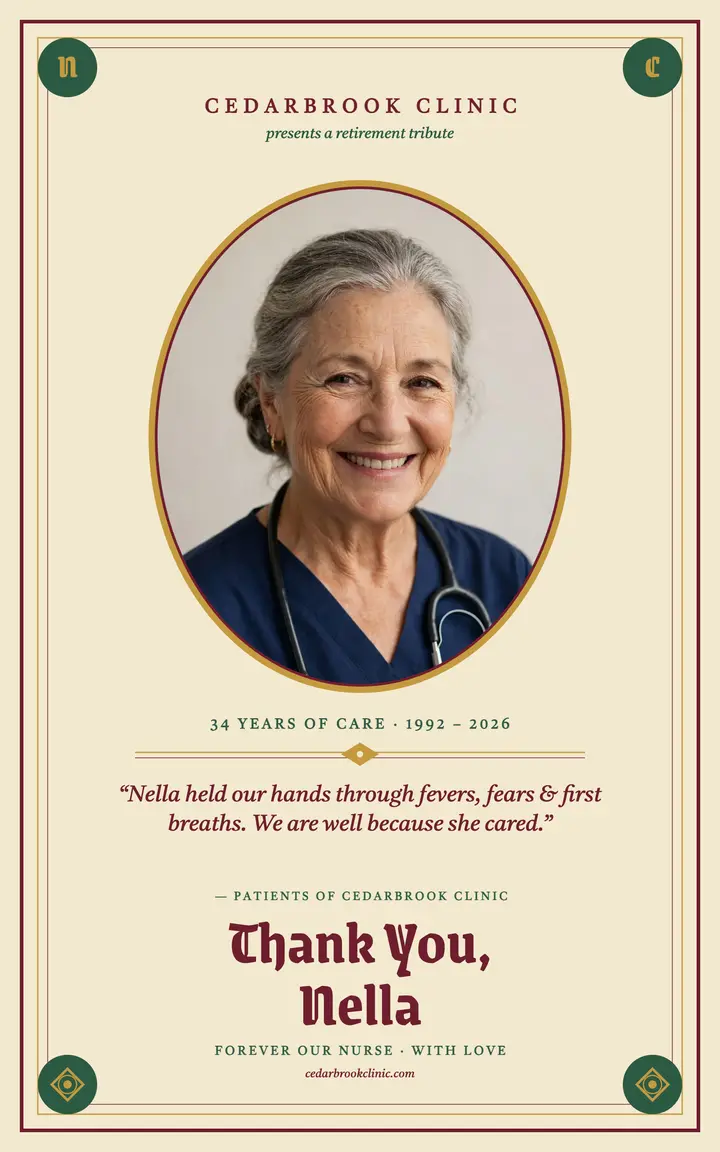 Retiring nurse tribute illuminated ebook: retirement tribute ebook cover template