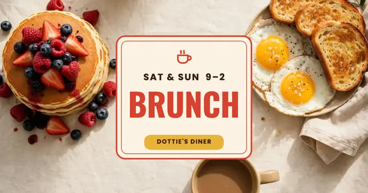 Retro brunch post template
